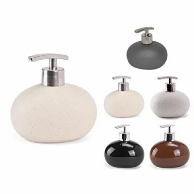 MSV Distributeur de savon en c&eacute;ramique effet pierre manali