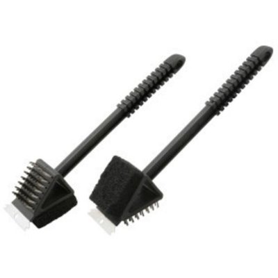 GENERIQUE Divers - Brosse &agrave; barbecue 3 en 1 - Noire - 37 cm