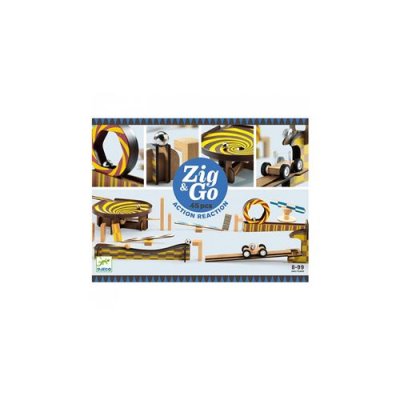 DJECO  Construction Zig & Go-45 pi&egrave;ces (35643), Multicolore