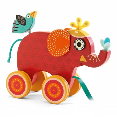 DJECO  Jouet en bois Indy l'&eacute;lephant