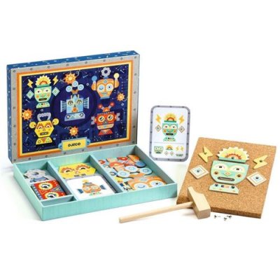  DJECO- Juego Tap Robots Jeux d'habilet&eacute;, 36646, Multicolore