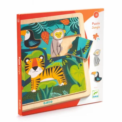 DJECO  Puzzlo Jungle - Puzzle - 15 Pi&egrave;ces - 
