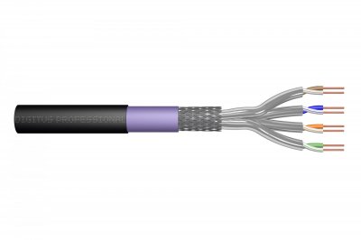 DIGITUS DK-1741-VH-1-OD C&acirc;ble r&eacute;seau CAT 7 S/FTP 4 x 2 x 0.25 mm&sup2; noir (RAL 9005) 100 m