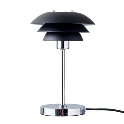 DYBERG LARSEN DL16 - Lampe de table en m&eacute;tal noir mat, h 25 cm d 16 cm