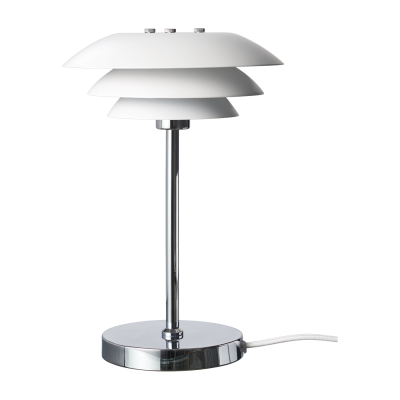 DYBERG LARSEN DL20 - Lampe de table en m&eacute;tal blanc mat, h 30 cm d 20 cm