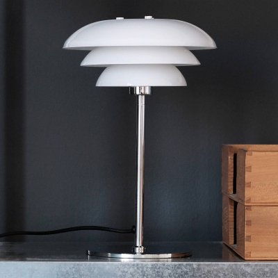 DYBERG LARSEN DL20 - Lampe de table en verre et chrome verre, h 30 cm d 20 cm