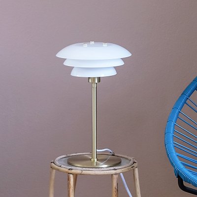 DYBERG LARSEN DL20 - Lampe de table en verre et laiton, h 30 cm d 20 cm