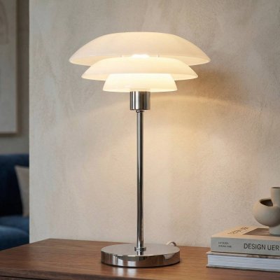 DYBERG LARSEN DL31 - Lampe de table en verre et chrome, h 50 cm d 31 cm