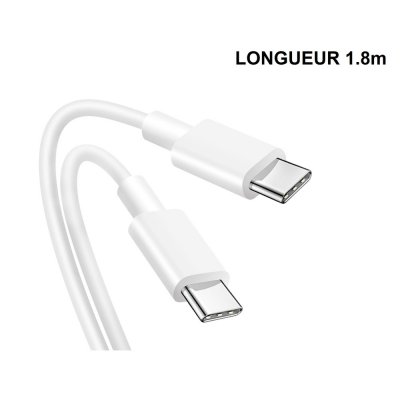 DLH  DY-TU3925W - Cable USB de type-C - 24 pin USB-C pour 24 pin USB-C - 1.8 m