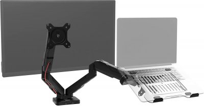 DURONIC DMDCL1X1 Support de Moniteur et Support d'Ordinateur Portable PC &agrave; Pince pour Bureau - VESA 75/100