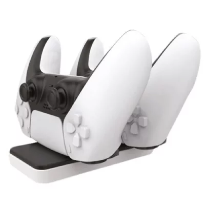 ALPHA OMEGA PLAYERS Dock de charge pour PS5  Blanc et noir