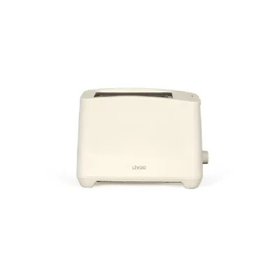 LIVOO DOD162C Grille-pain 2 fentes 750W thermostat 7 niveaux blanc cass&eacute;