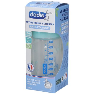 DODIE  Biberon Anti-Colique 0-6m Vert 270ml
