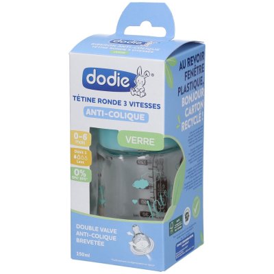 DODIE  - Biberon Initiation+ Verre 150ml Vert Oiseaux 