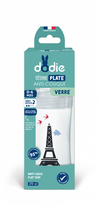 DODIE  Biberon Sensation+ Anti-Coliques en Verre +0m Paris 270ml 