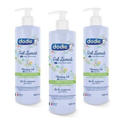 DODIE  Gel Lavant 3en1 - Flacon Pompe 500ml Lot De 3