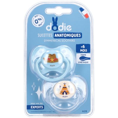 DODIE  Sucette +6 Mois Duo Dessin Gar&ccedil;on A28