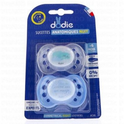 DODIE  sucette silicone nuit +6 mois (Couleur non s&eacute;lectionnable)