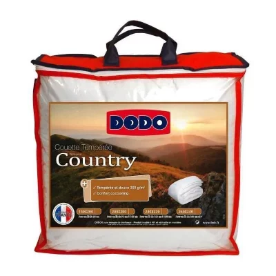 DODO  - Couette temp&eacute;r&eacute;e Country - 140 x 200 cm - Blanc