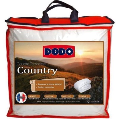 DODO  Couette temp&eacute;r&eacute;e Country - 200 x 200 cm - Blanc