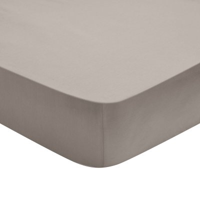 DODO  - drap housse 160x200 influence percale fum&eacute;e 