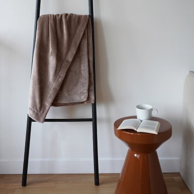 DODO  - Plaid Polaire Extra Doux Coloris Taupe - 130 x 170 cm