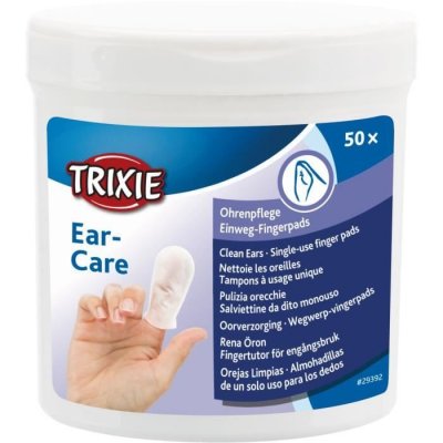 TRIXIE Doigtiers de soin pour les oreilles. pour animaux 50 pieces