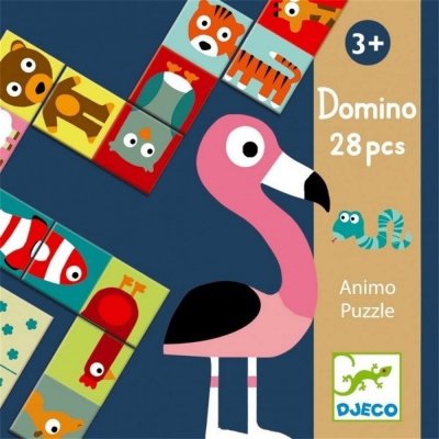 DJECO Domino 28 pi&egrave;ces  Animo-Puzzle