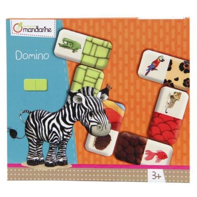 AVENUE MANDARINE Domino Animaux et Textures 