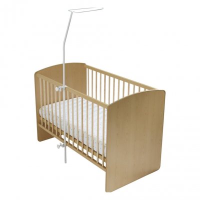 DOMIVA  Fl&egrave;che de lit - M&eacute;tal - A fixer - Blanc - 152 cm