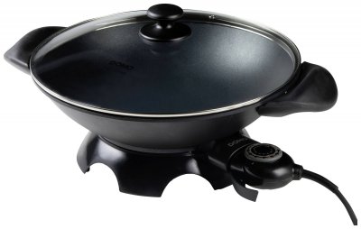 DOMO  DO-8708W Wok 5 L, 5 liters, Noir
