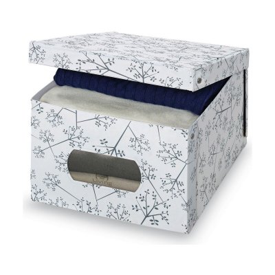 EDM Domo Pack Living - Boite de rangement textile l bon ton 39x50x24cm