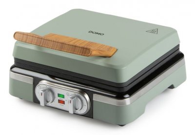 DOMO  WAFFELMAKER Gaufrier vert cendr&eacute; W407743