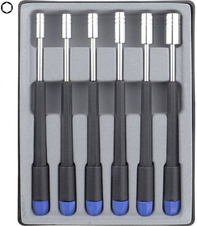 DONAU ELEKTRONIK Donau 280-65 Set de cl&eacute;s &agrave; douilles six pans ext&eacute;rieurs, 6 pcs M2,0 - M5,0