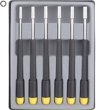 DONAU ELEKTRONIK Donau 280-66 Set de cl&eacute;s &agrave; douilles six pans ext&eacute;rieurs, 6 pcs M1,0 - M2,0
