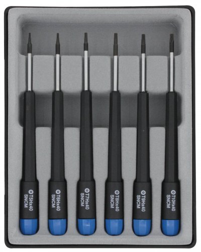 DONAU ELEKTRONIK  280-68 Jeu de 6 Tournevis &agrave; Profil en T Multicolore