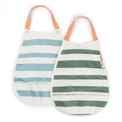 DONE BY DEER  Pull-over Bib 2-pack Stripes Multicolore