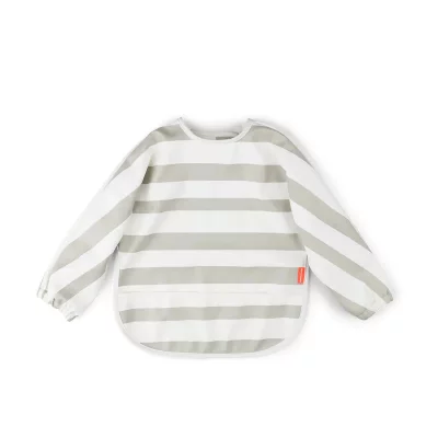 DONE BY DEER  Sleeved Pocket Bib Stripes Sand Blanc