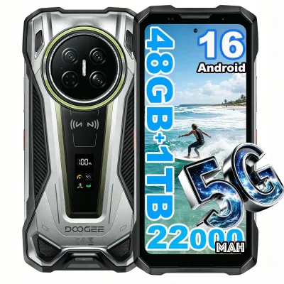 DOOGEE  V Max 2 Pro Chantier Batterie 22000mAh PTT Lampe Camping