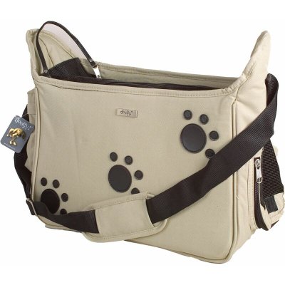 CHADOG DOOGY Fashion - Sac bandouli&egrave;re Doogy &agrave; Motif Pattes Beige