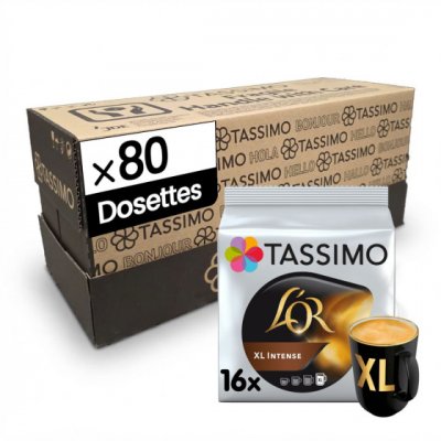 TASSIMO Dosette  Caf&eacute; L'Or XL Intense - 5 paquets - 80 dosettes