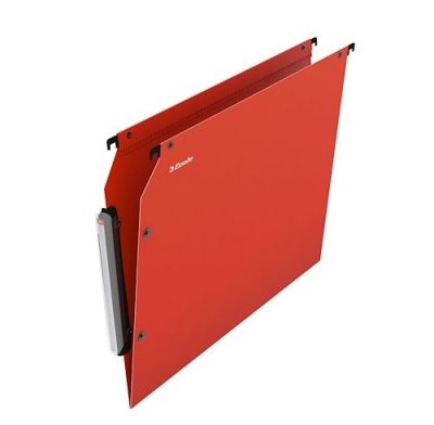 LEITZ Dossiers suspendus en polypro orange Esselte - pour armoire - fond V - paquet de 10