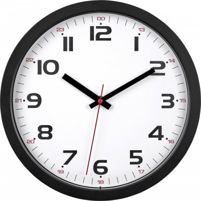 Dostmann 60.3050.01 &agrave; quartz Horloge murale 305 mm x 305 mm x 38 mm noir
