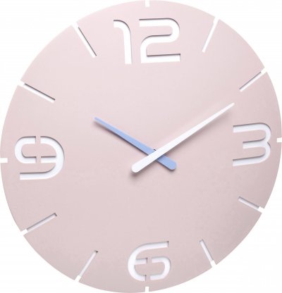 Dostmann 60.3536.16 radiopilot&eacute;(e) Horloge murale 35 cm x 3.5 cm rose