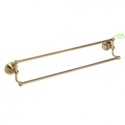 GENERIQUE Double barre Porte-serviettes RETRO en bronze 66,5x12,5x11,5 cm