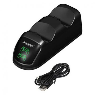 DOBE FOMIS ELECTRONICS Double Chargeur pour PS4 manette sans fil Noir
