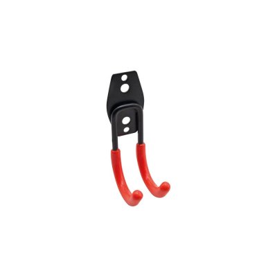 GENERIQUE Double crochet mural CQFD 3000-9504 platine m&eacute;tal noir rouge