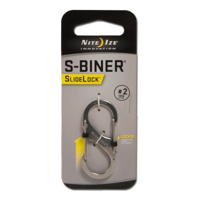 NITE IZE Double mousqueton s-biner sidelock t. 2, noir  ni-lsb2-01-r3