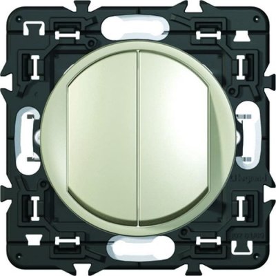LEGRAND Double poussoir  CELIANE titane 6 A