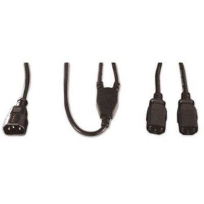 MANUTAN Double rallonge d'alimentation pour PC, moniteur et onduleur - 1.8 m